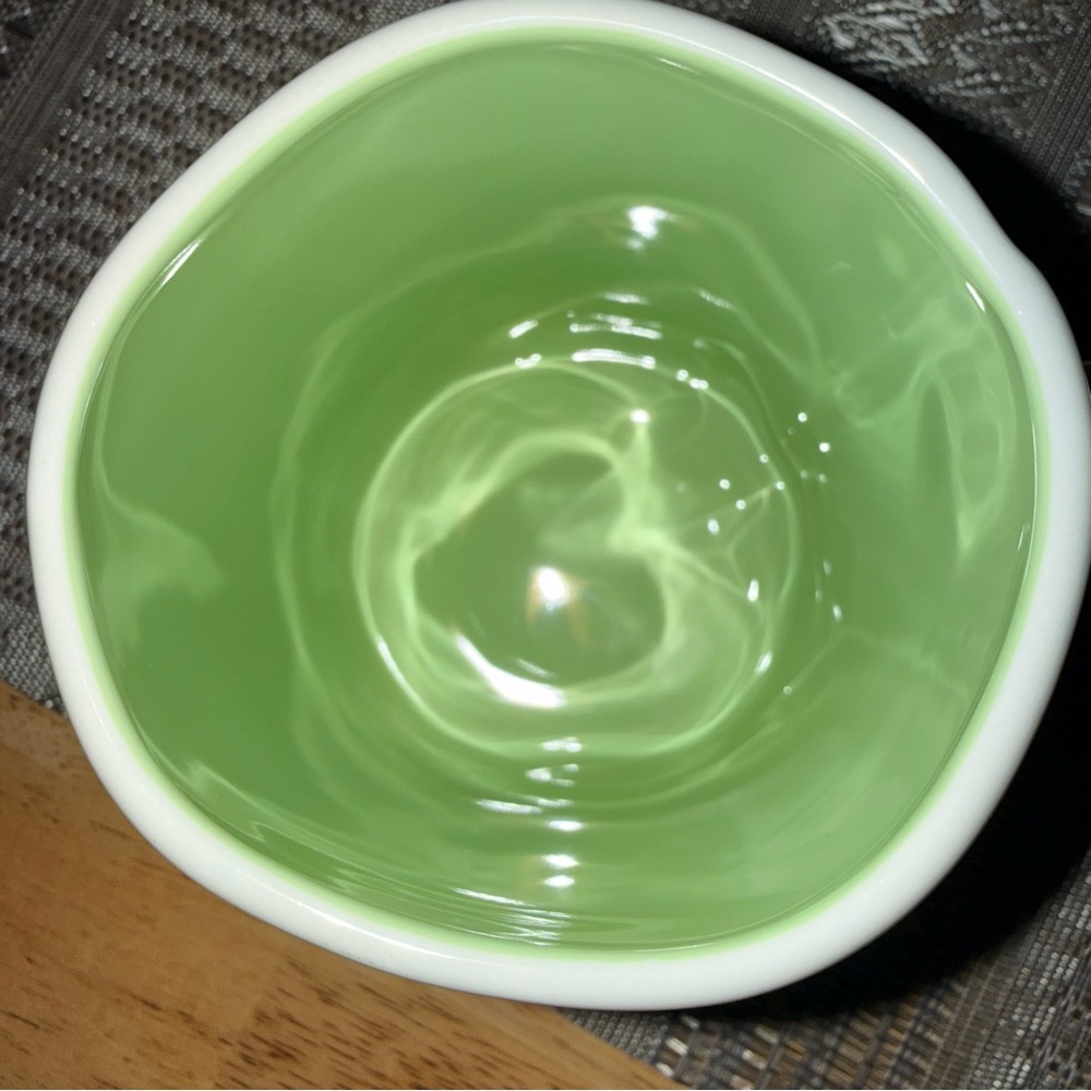 Rae Dunn Stylish White and Green Tea Mug Artisan Collection by Magenta - Picture 7 of 8